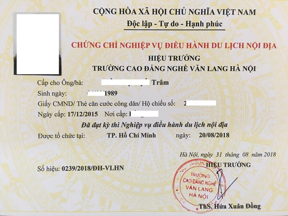quy dinh ve thi cap chung chi nghiep vu dieu hanh du lich, Thong tu 13/2019/TT-BVHTTDL