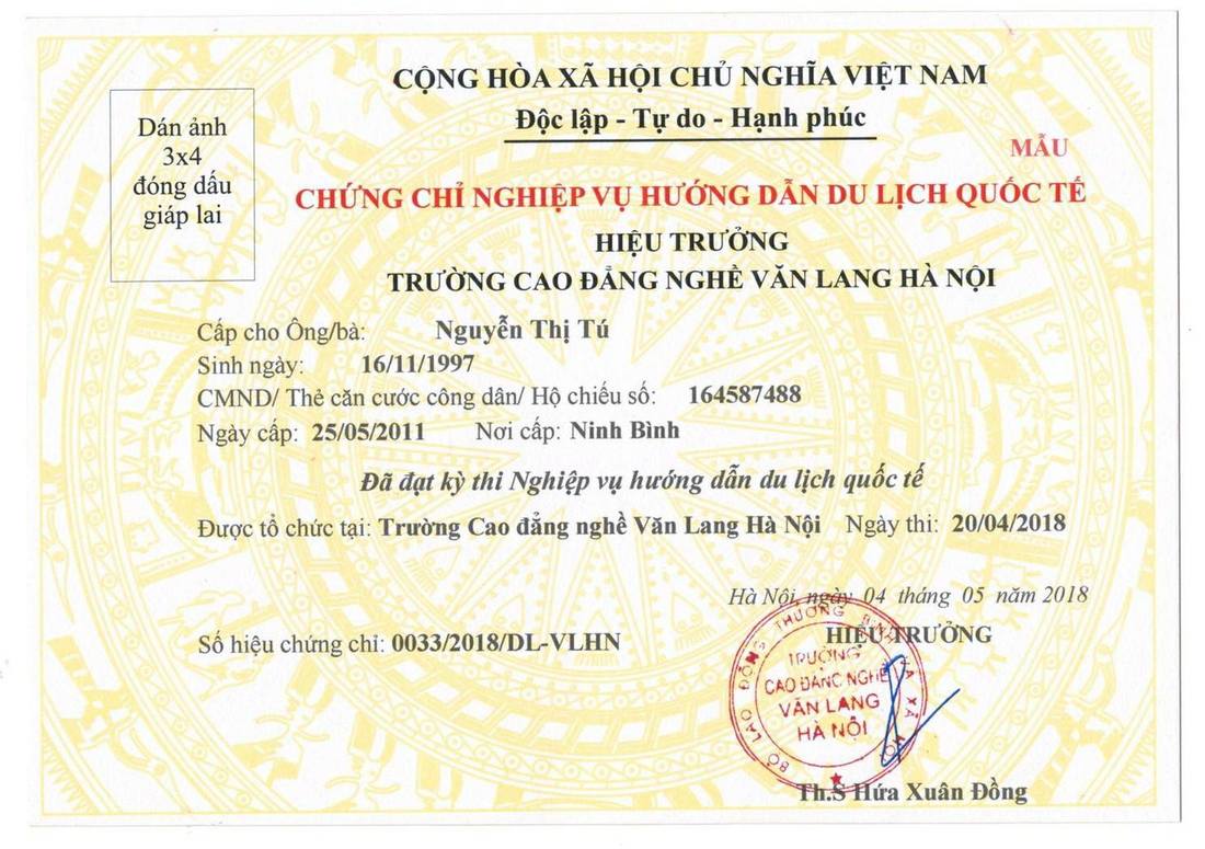 cau truc, dung luong de thi nghiep vu huong dan du lich, Thong tu 13/2019/TT-BVHTTDL