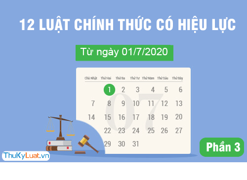 12 Luật có hiệu lực từ 01/7/2020