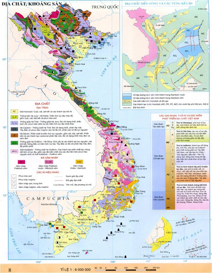 Bản đồ khoáng sản Việt Nam hiện tại được cập nhật như thế nào?