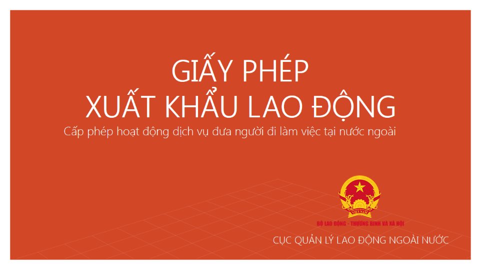 cấp Giấy phép hoạt động dịch vụ XKLĐ, Luật người lao động Việt Nam đi làm việc ở nước ngoài theo hợp đồng 2020