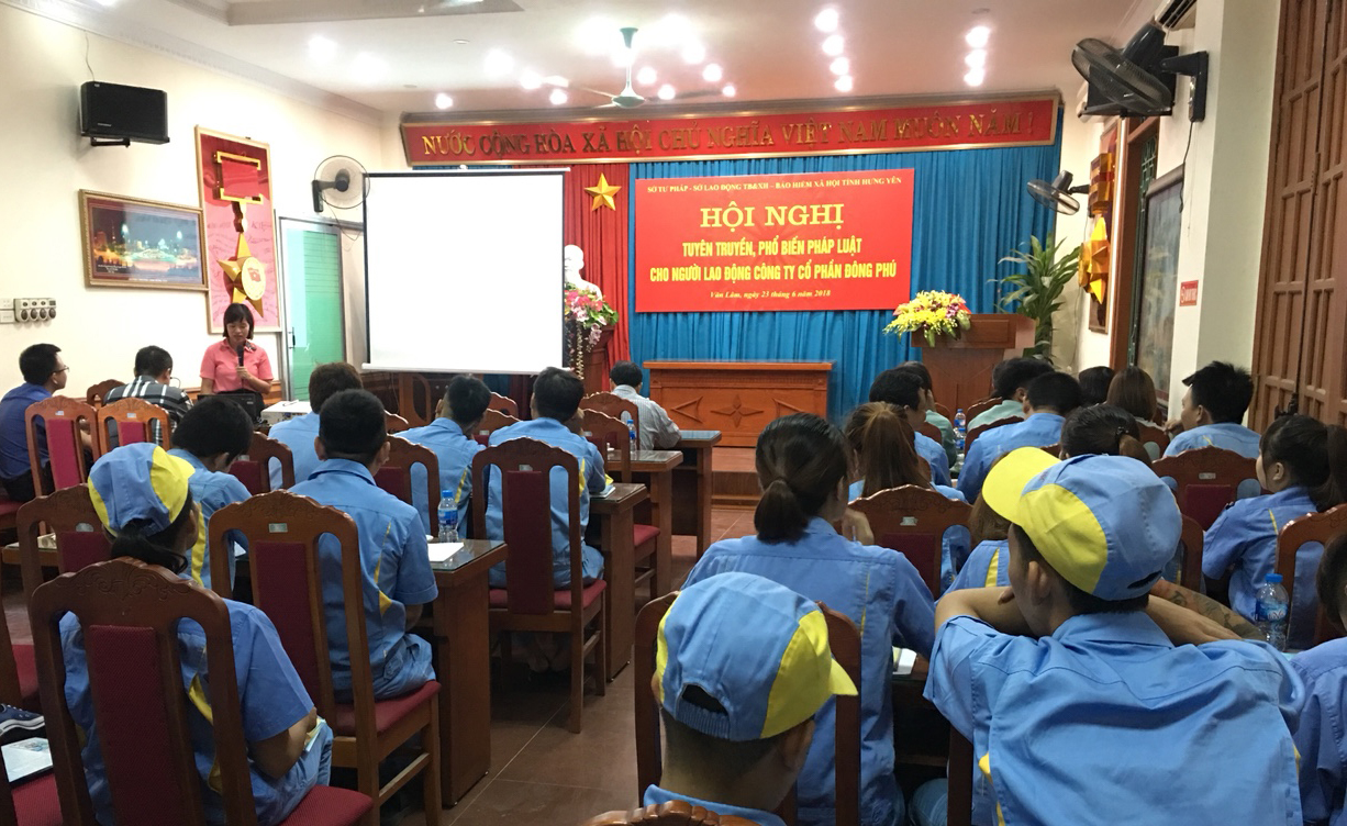 To disseminate laws to workers and employers to meet the requirements of implementing international commitments in Vietnam 