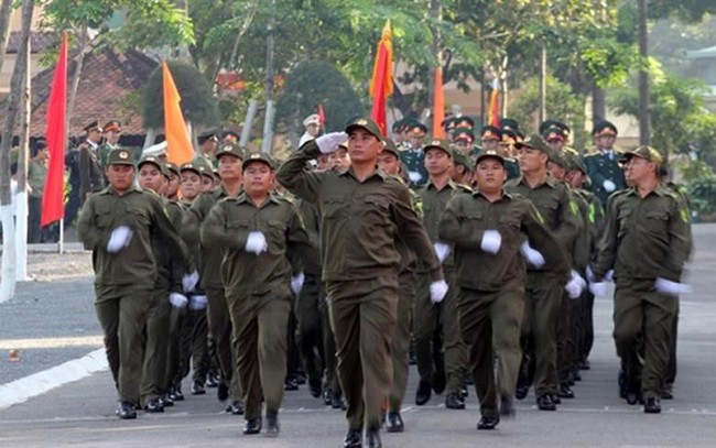 What means and equipment are the forces participating in protecting security and order at the grassroots level in Vietnam equipped with to perform their tasks?