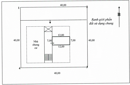 Sơ đồ thửa đất có căn hộ chung cư